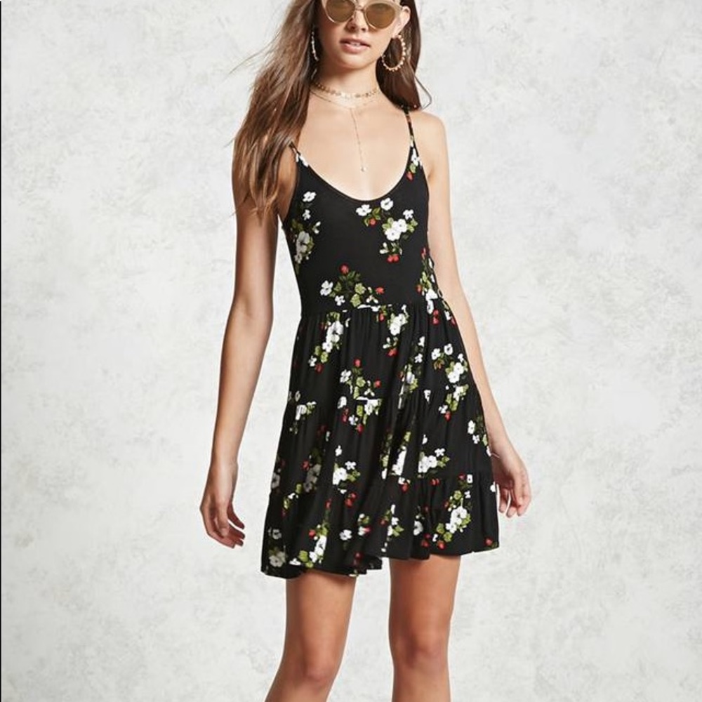FLORAL LATTER BACK DRESS - Picture 2 of 4